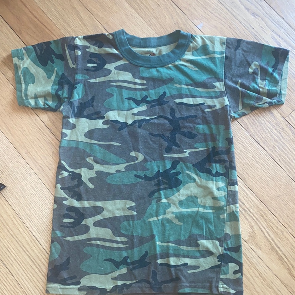 Vintage Army Print T Shirt